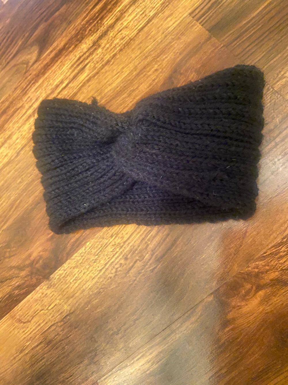 Chunky Black Knit Headband Ear Warmer